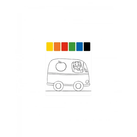 Pre-illustrated plates for painting Vehicles, Moulin Roty