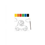 Pre-illustrated plates for painting Vehicles, Moulin Roty