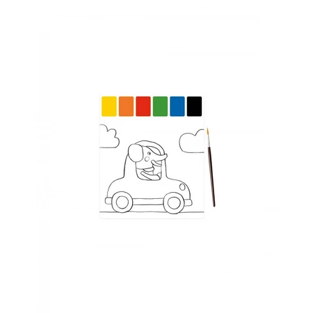 Pre-illustrated plates for painting Vehicles, Moulin Roty
