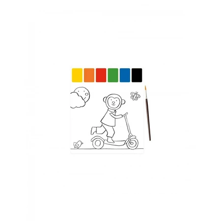 Pre-illustrated plates for painting Vehicles, Moulin Roty