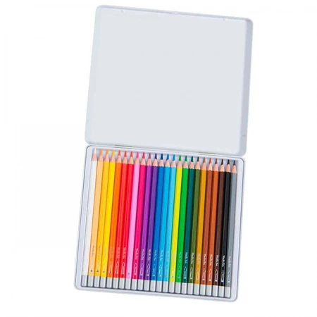 Crayons d'aquarelle dans une boîte en métal, Moulin Roty