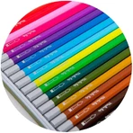 Crayons d'aquarelle dans une boîte en métal, Moulin Roty