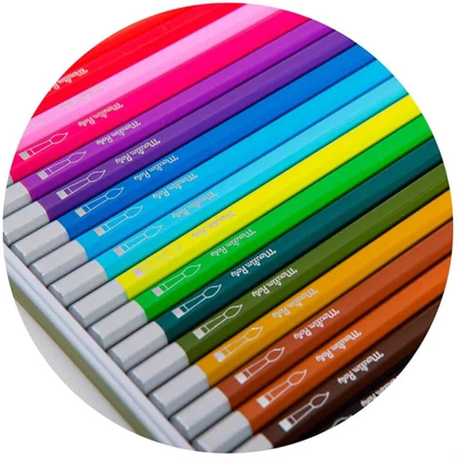 Crayons d'aquarelle dans une boîte en métal, Moulin Roty