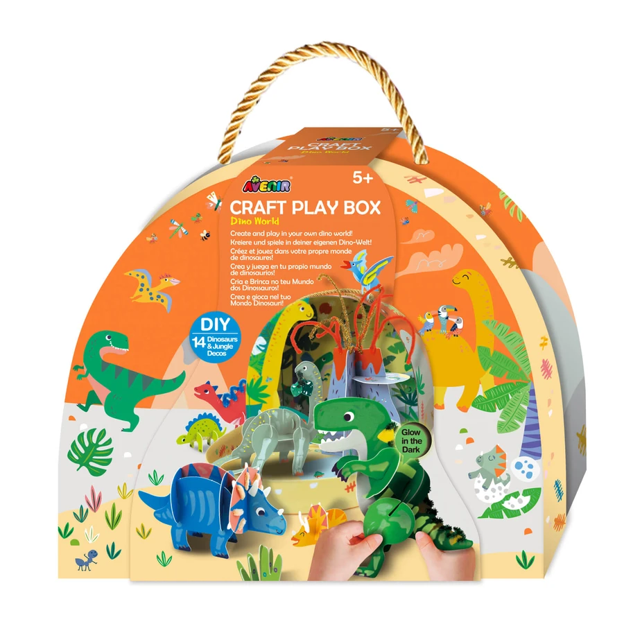 DIY, portable creative play set - World of Dinosaurs