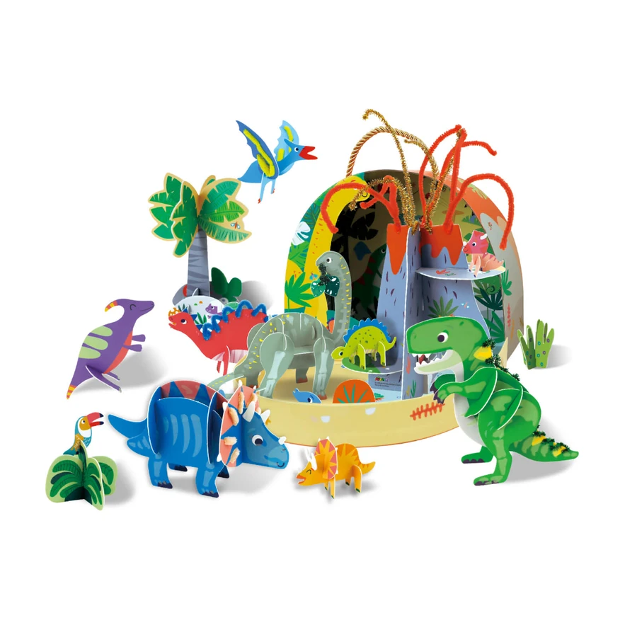 DIY, portable creative play set - World of Dinosaurs