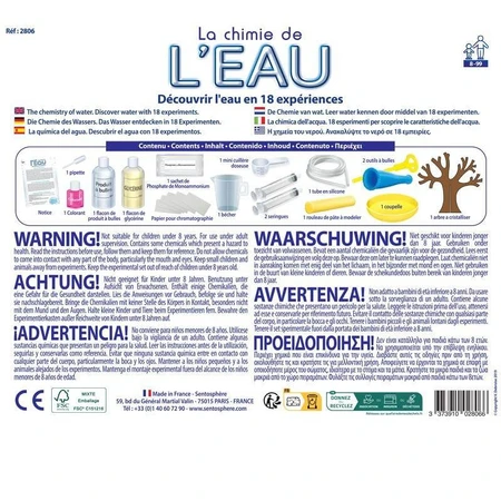 Jeu de 19 expériences - Chimie de l'eau
