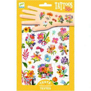 Djeco Tattoos Colorful flowers