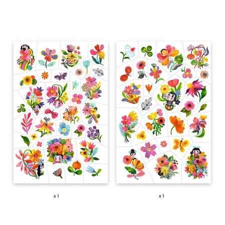 Djeco Tattoos Colorful flowers