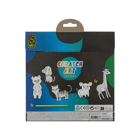 Set créatif, 5 autocollants à gratter XL, Grafix