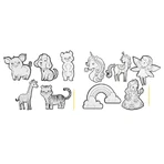 Set créatif, 5 autocollants à gratter XL, Grafix