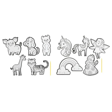 Set créatif, 5 autocollants à gratter XL, Grafix