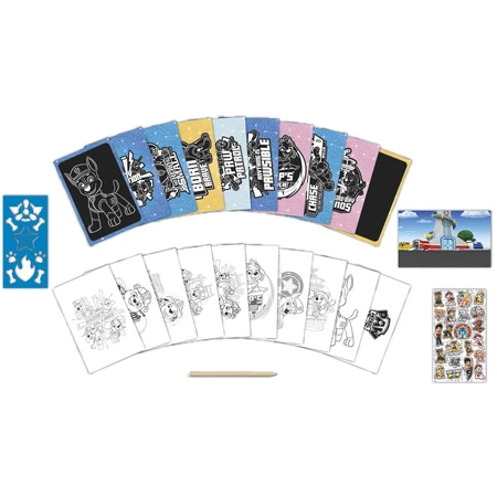Set creativo para rascar y colorear Paw Patrol, Paw Patrol Puppies