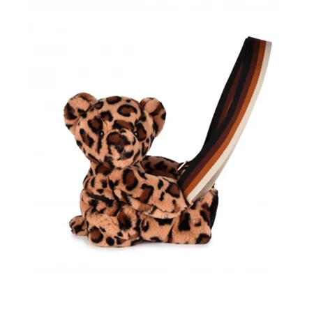 Teddybär - bezaubernde Crossbody-Tasche, 30 cm, Leopardendruck