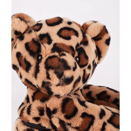 Teddybär - bezaubernde Crossbody-Tasche, 30 cm, Leopardendruck