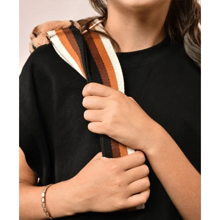 Teddybär - bezaubernde Crossbody-Tasche, 30 cm, Leopardendruck