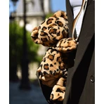 Teddybär - bezaubernde Crossbody-Tasche, 30 cm, Leopardendruck