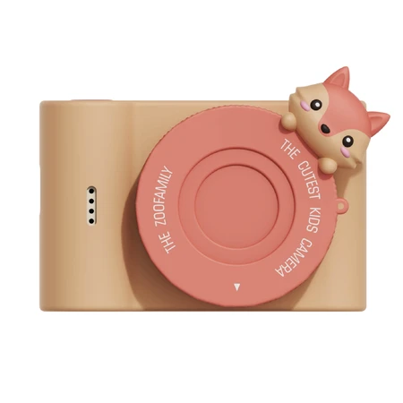 Aparat foto video digital pentru copii, cu ecran tactic si camera selfie, Urban Zoo - Fox
