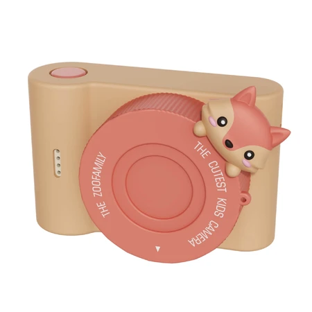 Aparat foto video digital pentru copii, cu ecran tactic si camera selfie, Urban Zoo - Fox