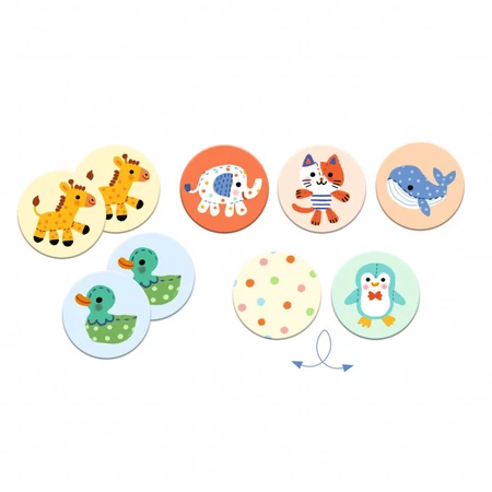 Juego de memoria juguetes de peluche, Djeco