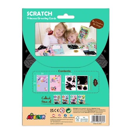 Scratch and make greeting card set - Princesses