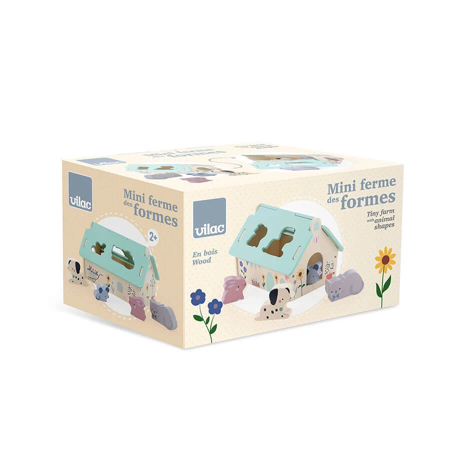 Holzhaus mit 4 Tieren - Design Sarah Betz - Vilac