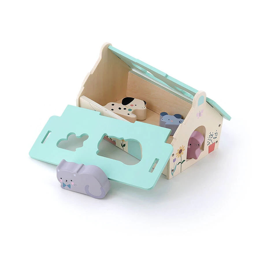 Holzhaus mit 4 Tieren - Design Sarah Betz - Vilac