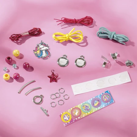 Set créatif 2 en 1 - Bracelets arc-en-ciel et pochette licorne