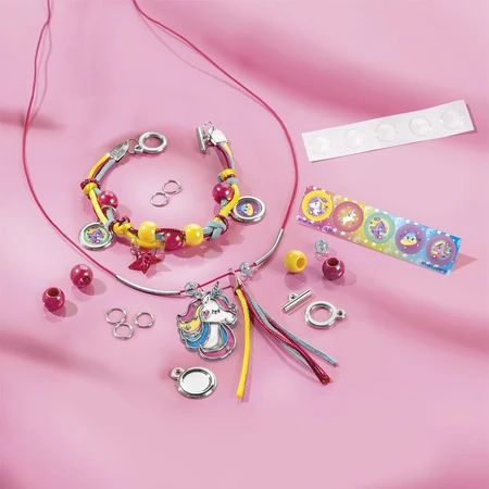 Set créatif 2 en 1 - Bracelets arc-en-ciel et pochette licorne