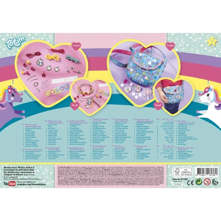Set créatif 2 en 1 - Bracelets arc-en-ciel et pochette licorne