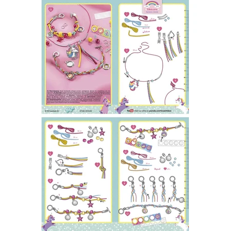 Set créatif 2 en 1 - Bracelets arc-en-ciel et pochette licorne