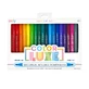 2 in 1 crayons with brush and fine tip, Color Luxe-set of 20
