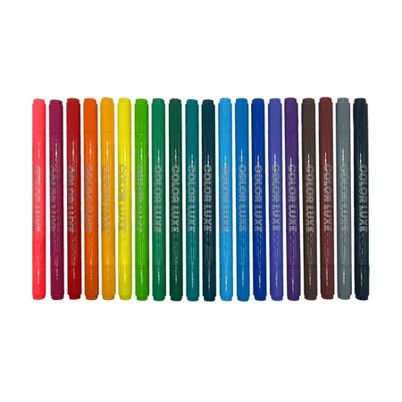 Crayones 2 en 1 con pincel y punta fina, Color Luxe-conjunto de 20