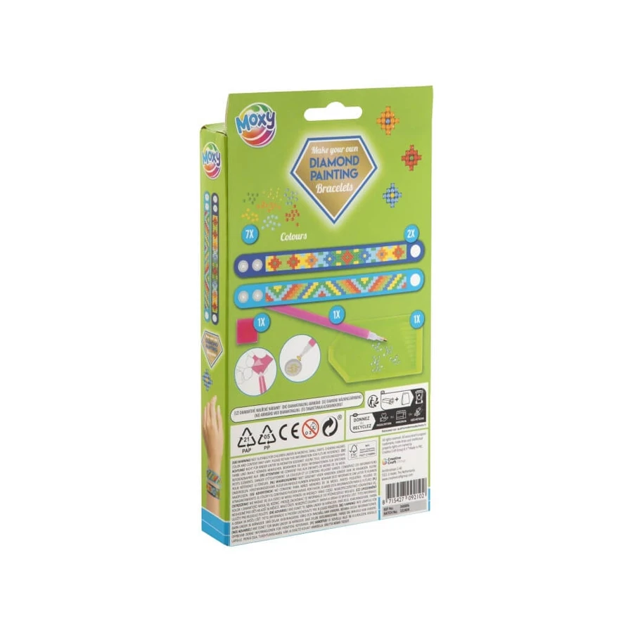 Set créatif DIY, Bracelets avec strass, Peinture diamantée, rose