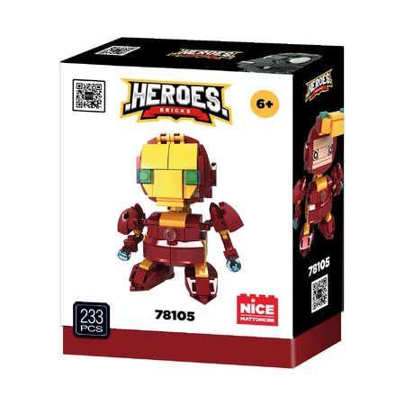 Jeu de construction Yellow Soldier - super-héros, 197 pièces