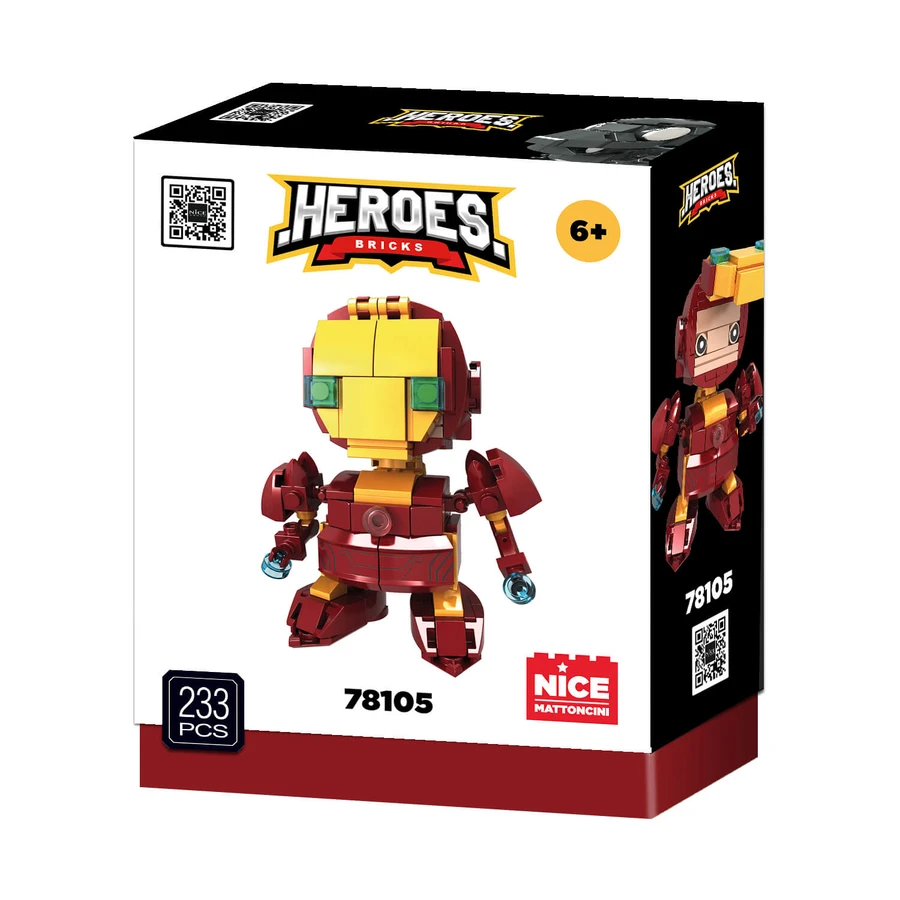Jeu de construction Yellow Soldier - super-héros, 197 pièces