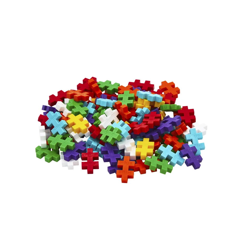 Plus-Plus-Bausatz, 100 Stück Röhre, Rainbow Mix, Regenbogenfarben