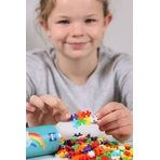 Plus-Plus-Bausatz, 100 Stück Röhre, Rainbow Mix, Regenbogenfarben