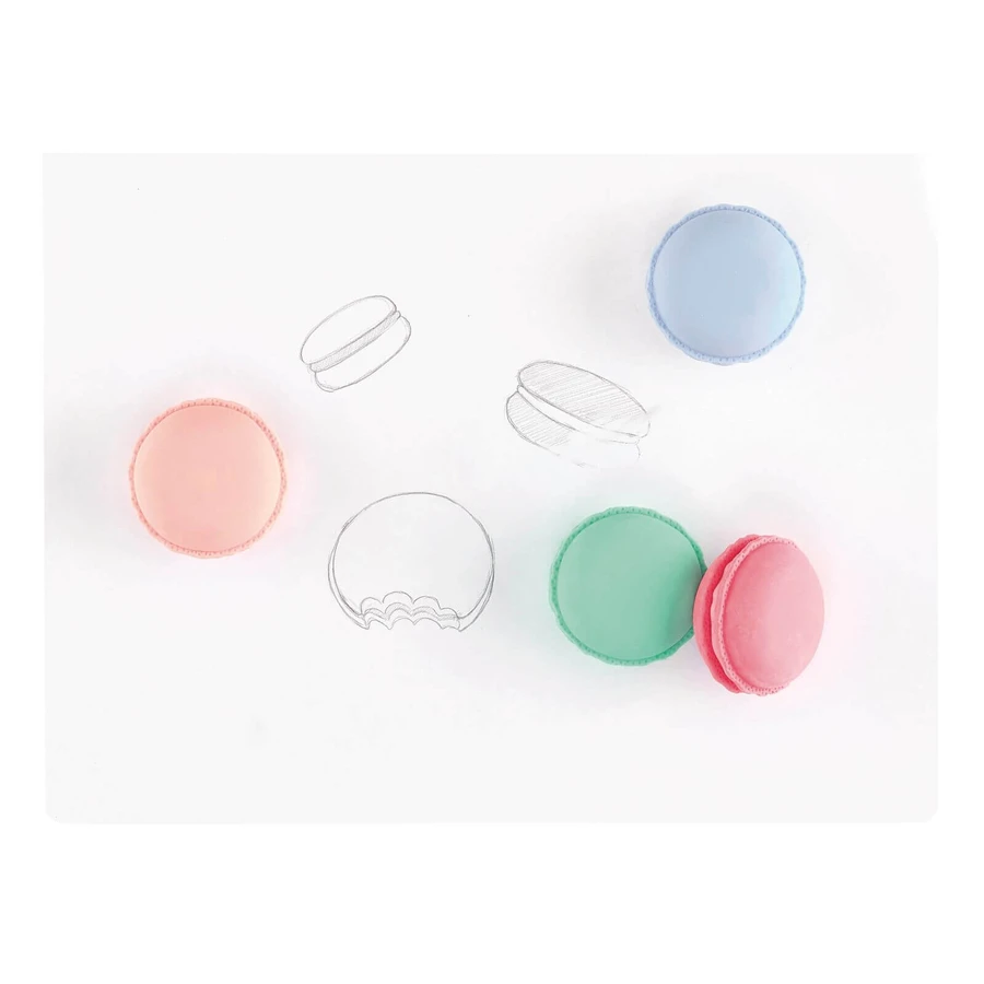 Gommes parfumées Le Macaron Patisserie - Lot de 5