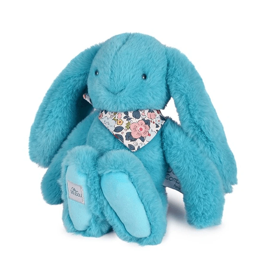 Iepuras Doudou® - jucarie de plus, 25 cm, turcoaz