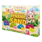 Set de sable sensoriel 4 couleurs avec accessoires - Farm