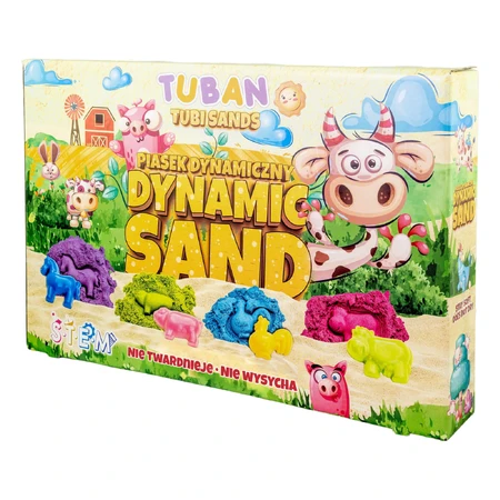 Set de sable sensoriel 4 couleurs avec accessoires - Farm