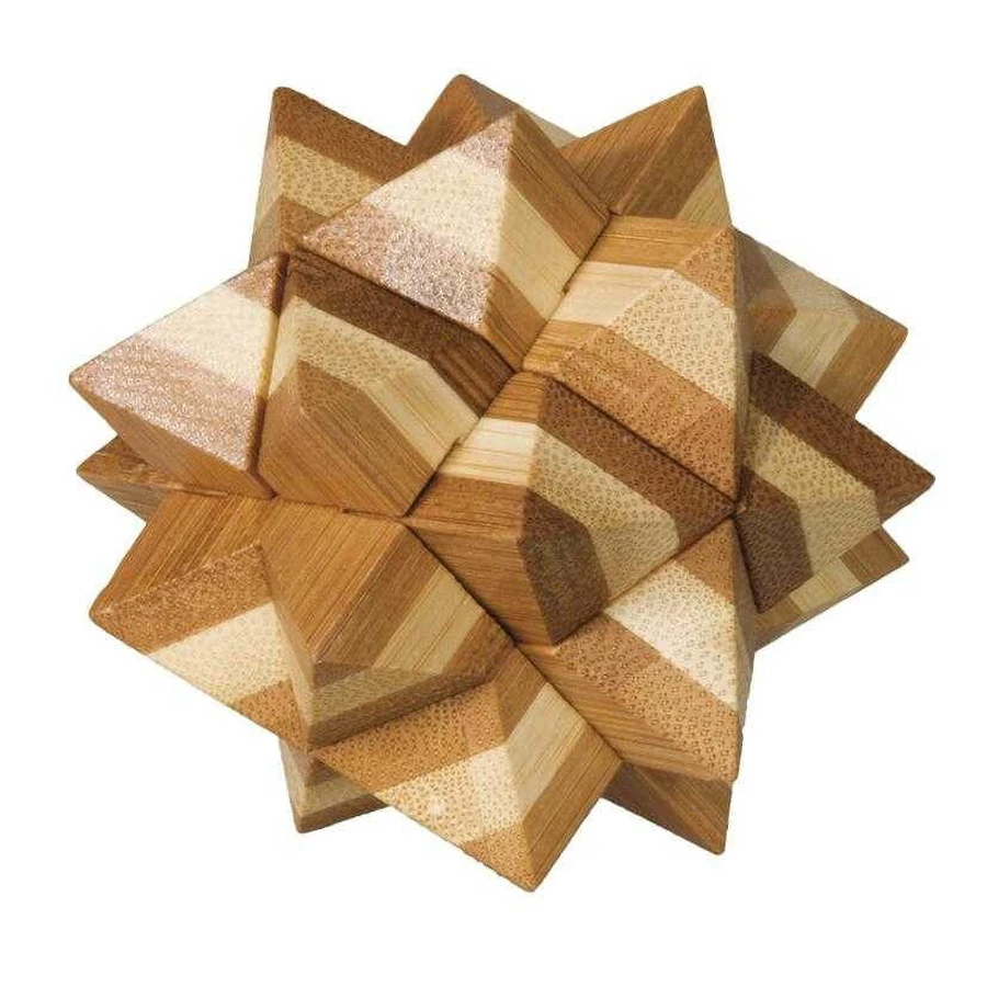 Logisch spel IQ houten bamboe Ster
