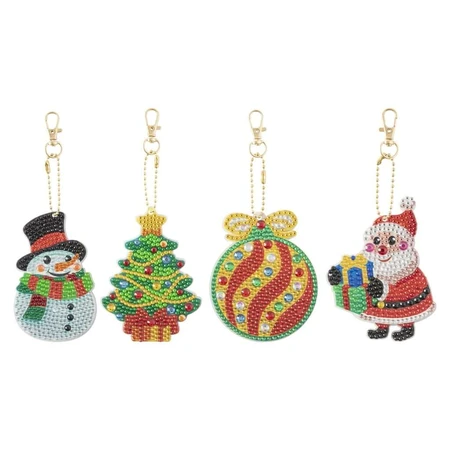 Set de bricolage créatif, porte-clés sur le thème de Noël