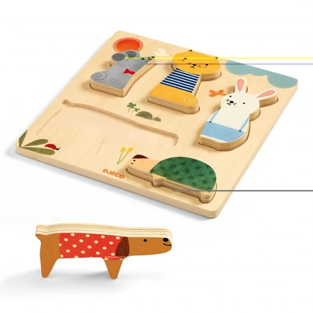 Houten huisdierenpuzzel