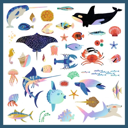 Metalen stickers Oceaan, Djeco