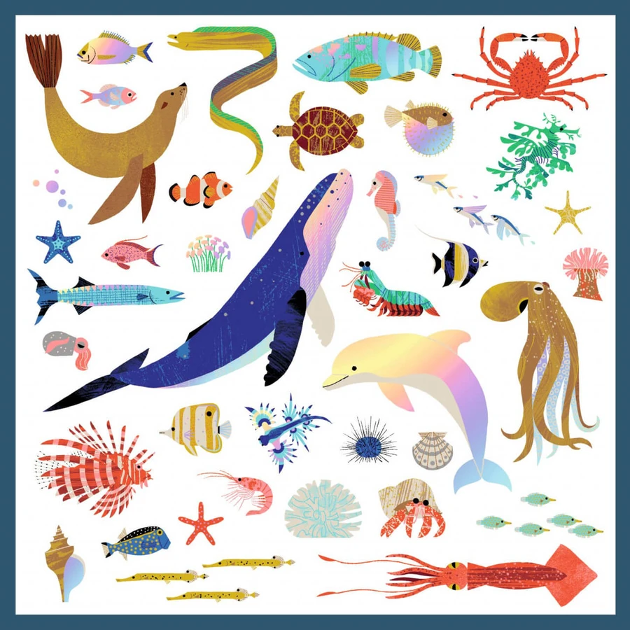Metalen stickers Oceaan, Djeco