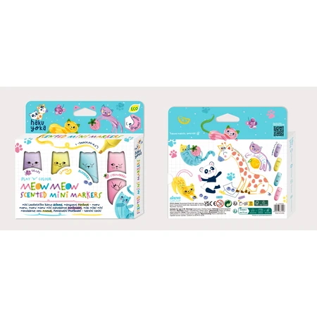 Set of 4 Mini Scented Markers - Meow Meow