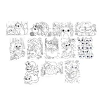 Coloring set with secret patterns Undercover Art - Kittens