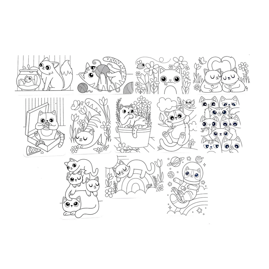 Coloring set with secret patterns Undercover Art - Kittens