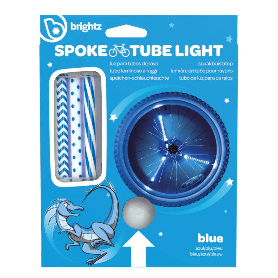 SpinBrightz buisvormige LED-lampjes voor fietswielen, blauw